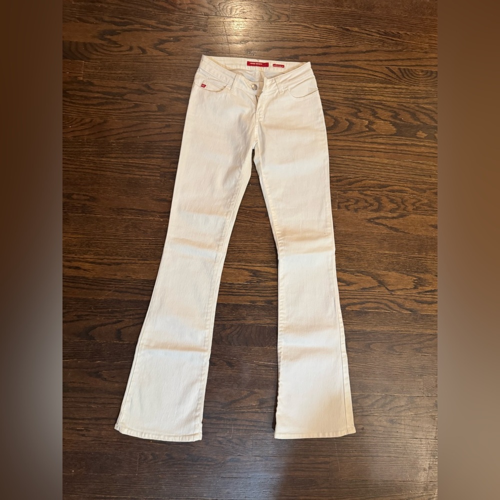 Miss Sixty Extra Low Ty Flare Jeans, White, Size 24 New never worn